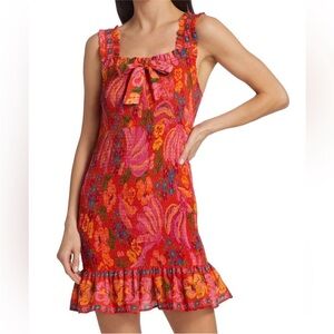 Farm Rio Red Spring Banana Mini Dress